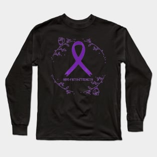 Hope•Faith•Strength IBD Awareness Ribbon Long Sleeve T-Shirt